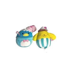 Squishmallow Sanrio Lot – Pompompurin & Tuxedosam 5" (Claire’s Exclusive, NWT)